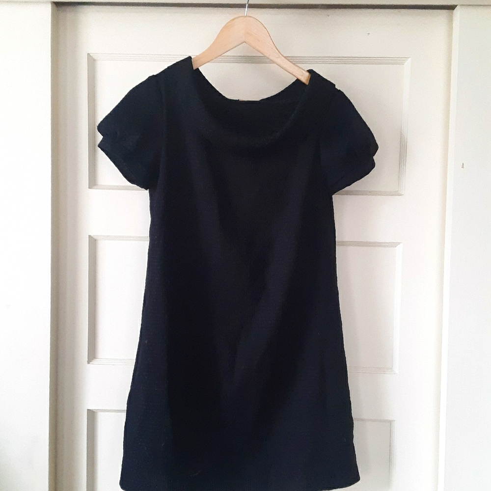 Black collared dress
